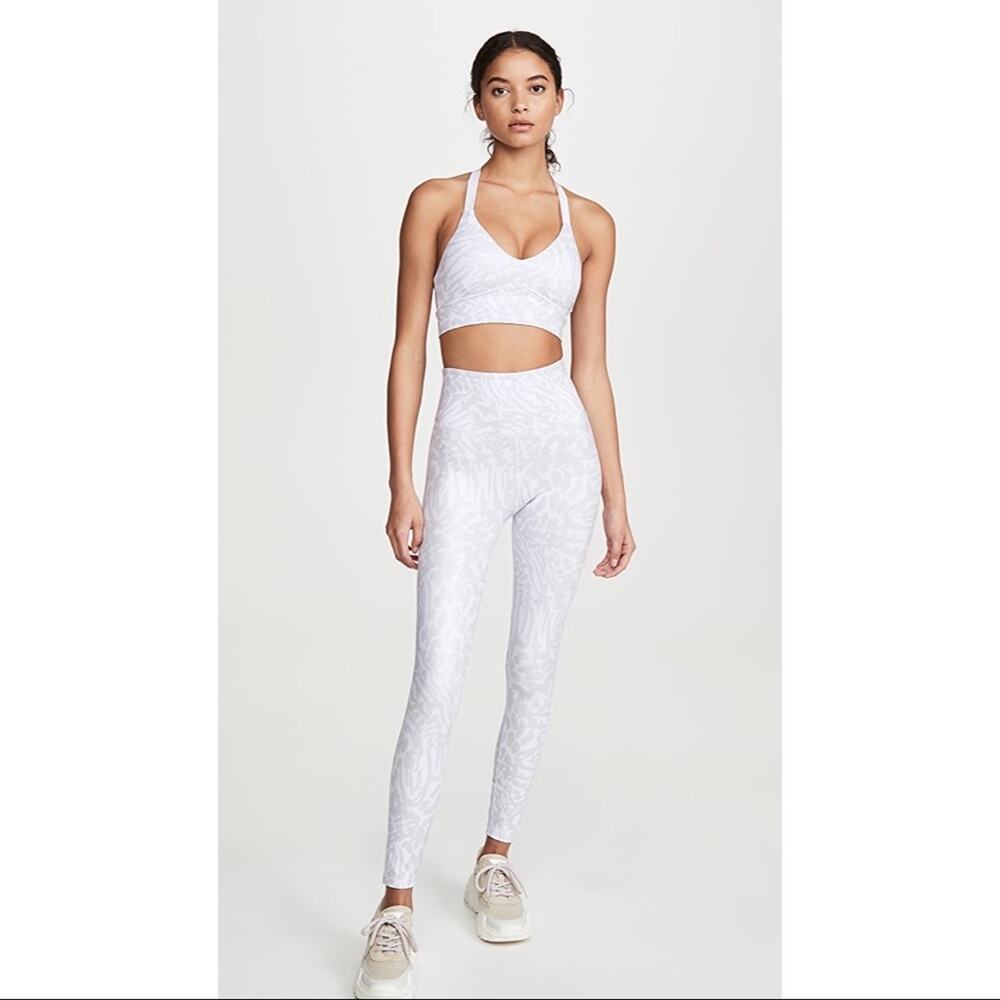 Good American Essentials Leopard Foil Crop Legging 4X
